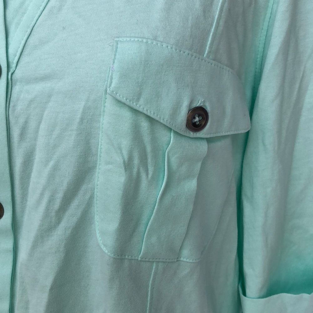 Style & Co Button Top With Pockets - Picture 5 of 6